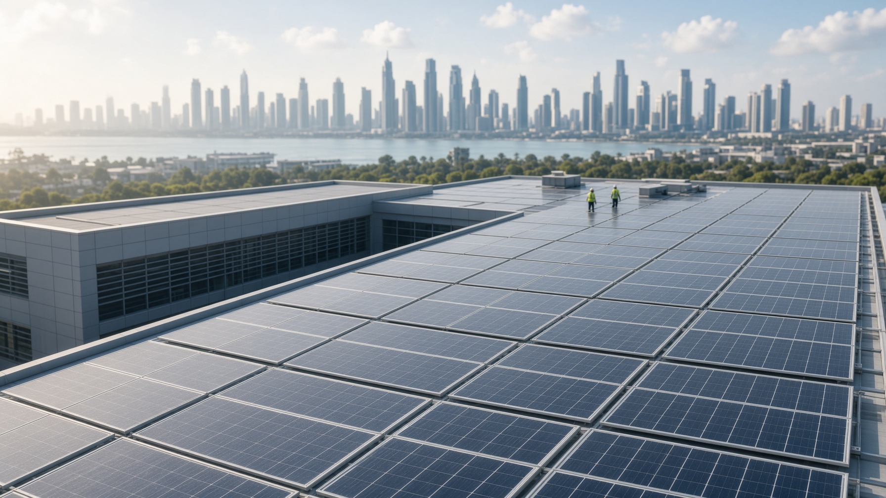 Rooftop solar array