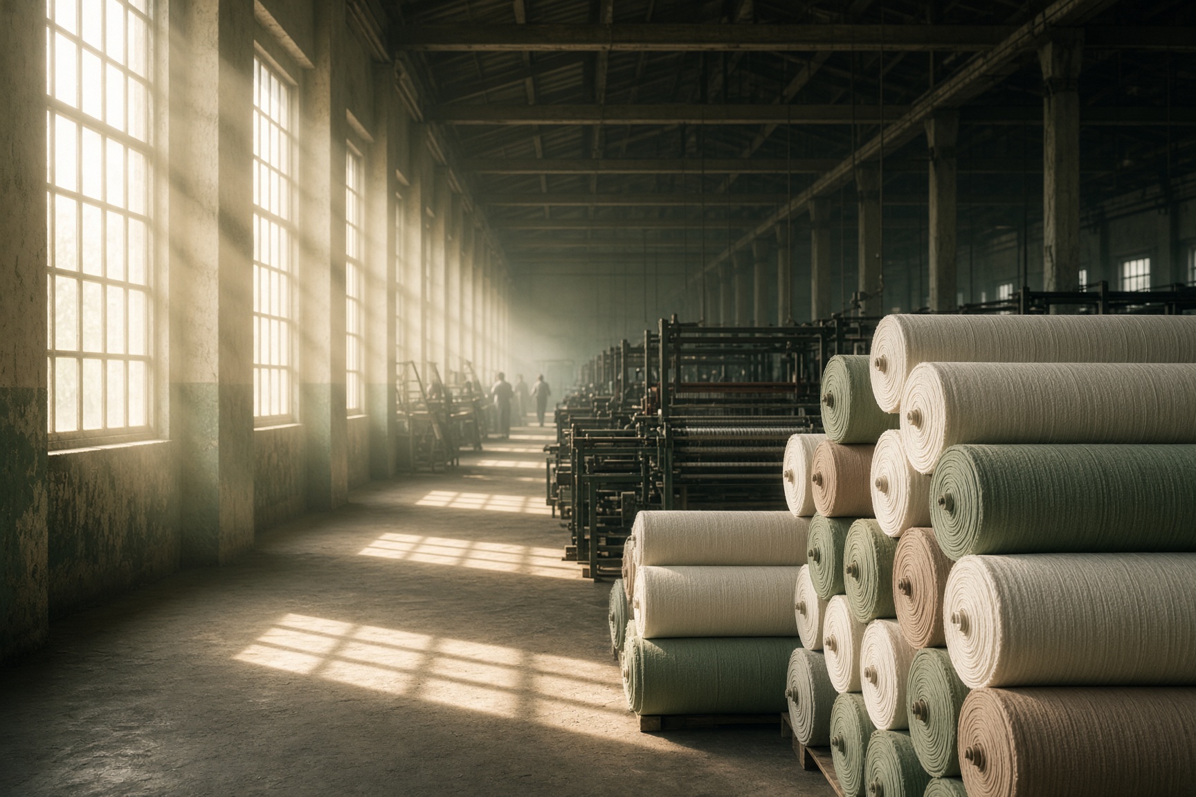 Sunlit textile mill